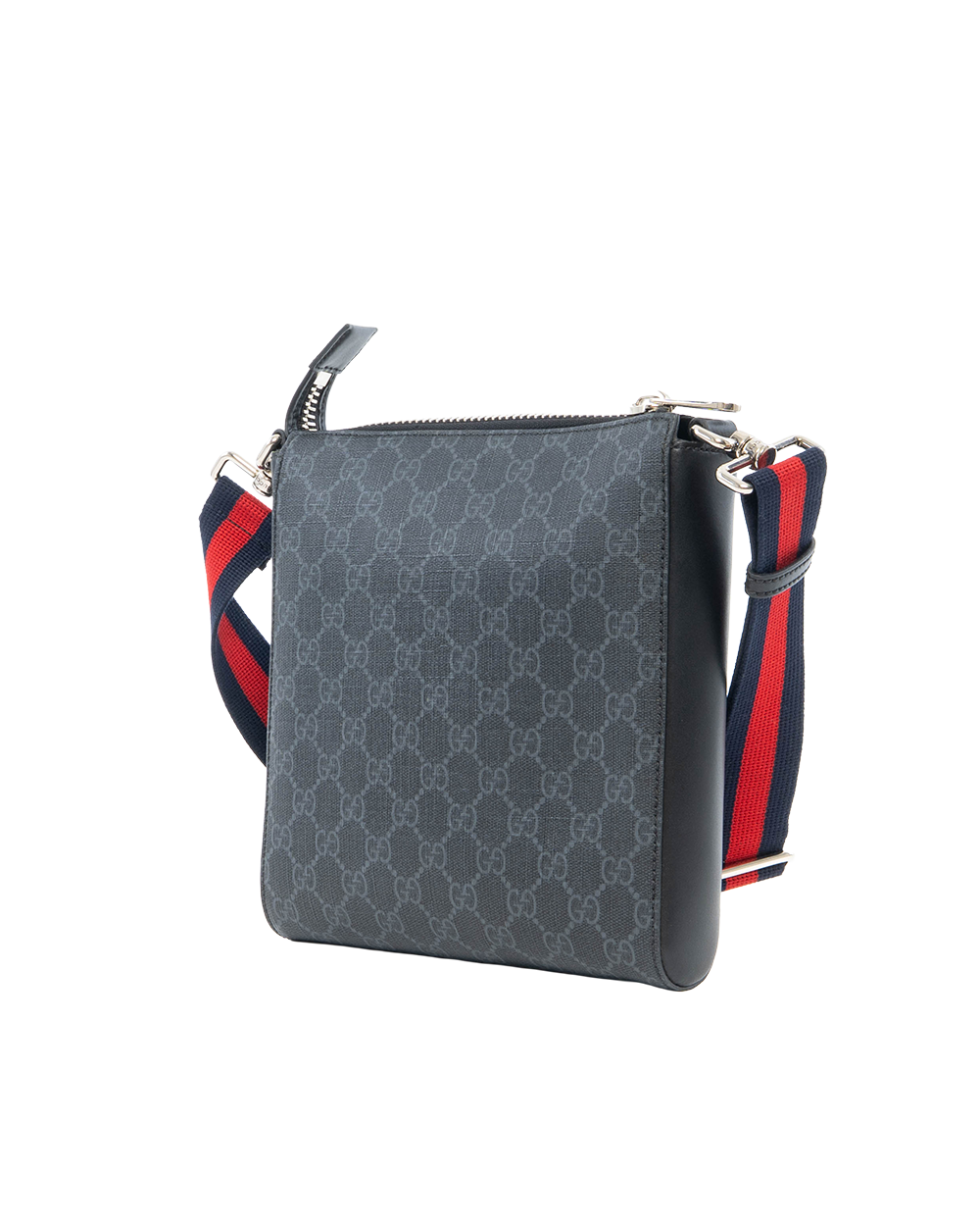 GUCCI MESSENGER SMALL BLACK GG SUPREME MONOGRAM CANVAS SHW 523599 498879 0307