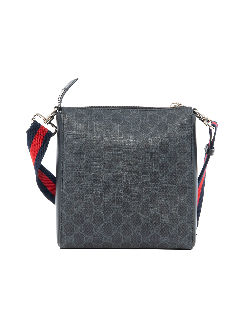 GUCCI MESSENGER SMALL BLACK GG SUPREME MONOGRAM CANVAS SHW 523599 498879 0308