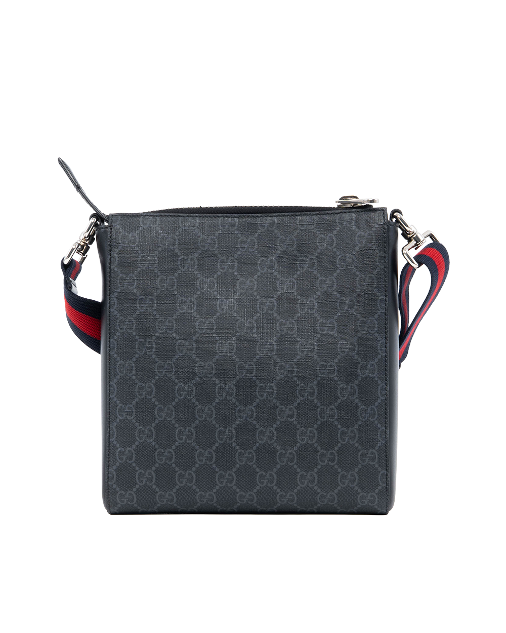 GUCCI MESSENGER SMALL BLACK GG SUPREME MONOGRAM CANVAS SHW 523599 498879 0376