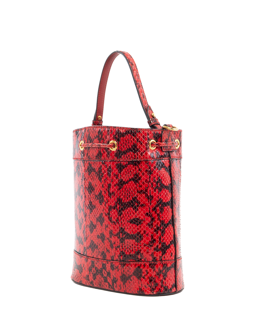 GUCCI OPHIDIA BUCKET SMALL RED PYTHON GHW 610846 498879 5521
