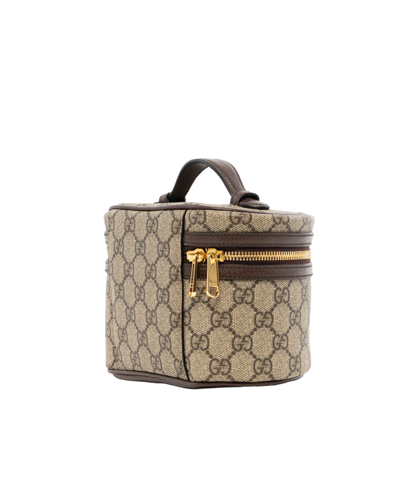 GUCCI OPHIDIA COSMETIC MINI BROWN GG MONOGRAM CANVAS GHW 427463 2149 7762