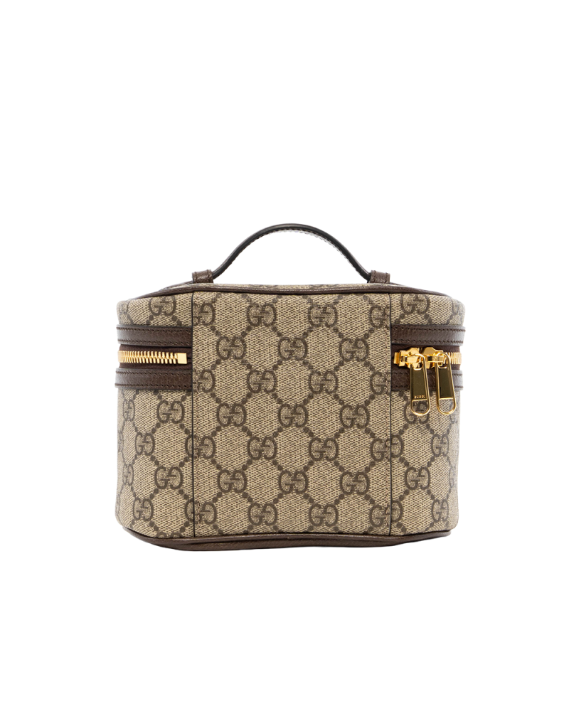 GUCCI OPHIDIA COSMETIC MINI BROWN GG MONOGRAM CANVAS GHW 427463 2149 7763