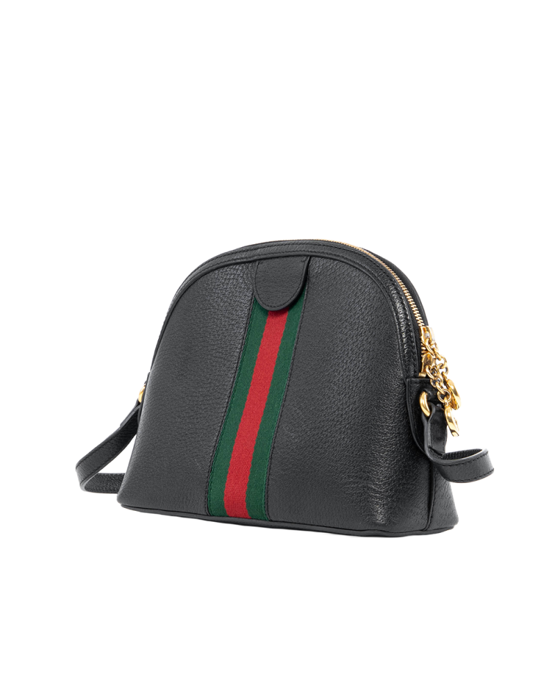 GUCCI OPHIDIA GG SHOULDER BLACK CLAF GHW 499621 486628 0023