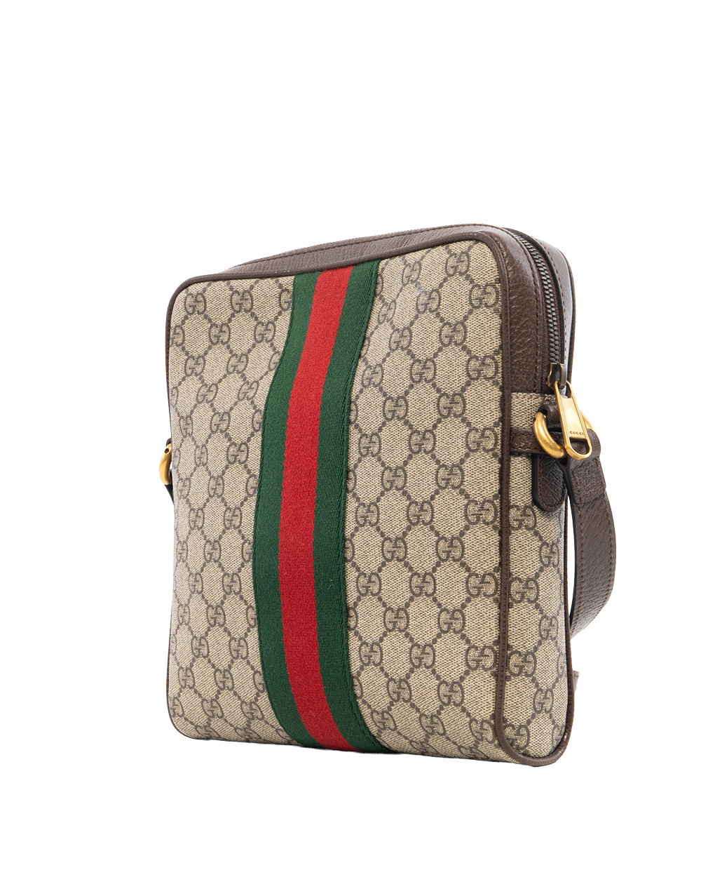 GUCCI OPHIDIA MESSENGER SMALL BROWN RED GREEN GG MONOGRAM CANVAS GHW 547926 520981 0682