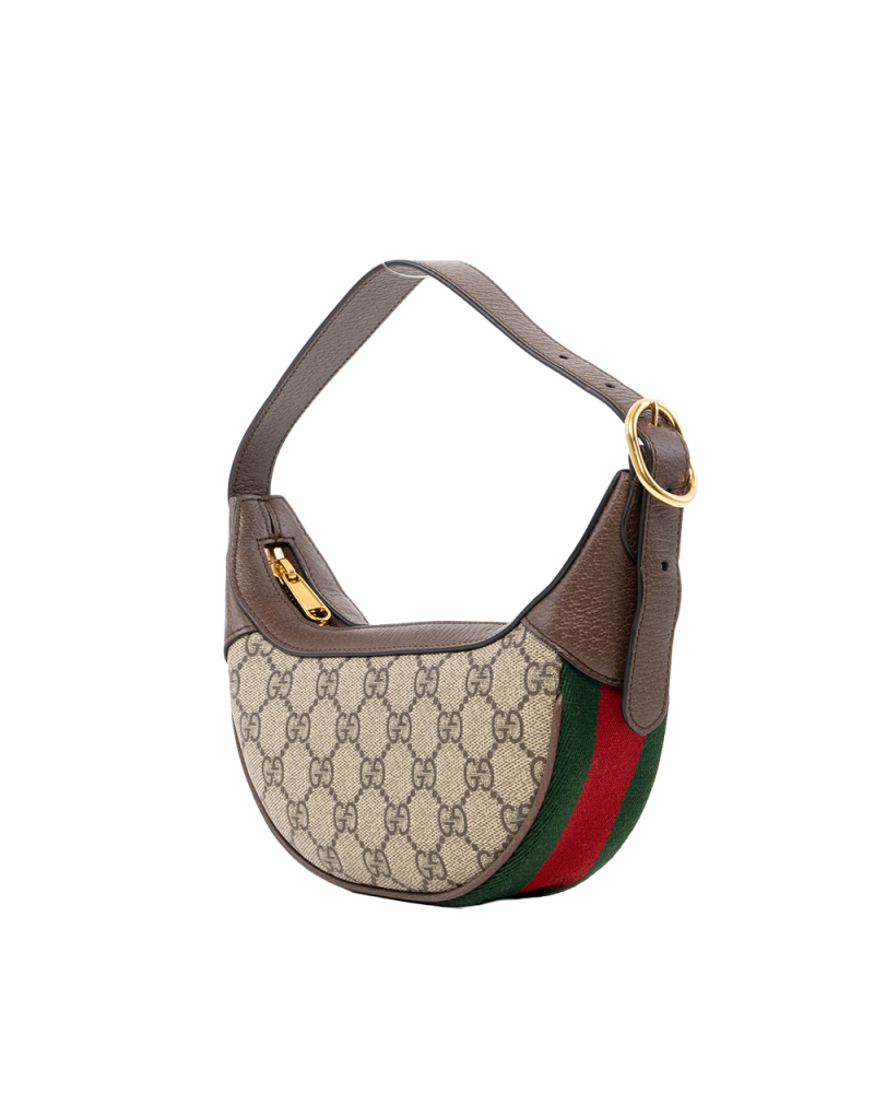 GUCCI OPHIDIA MINI BAG MINI BROWN GG MONOGRAM CANVAS GHW 658551 493075 00892