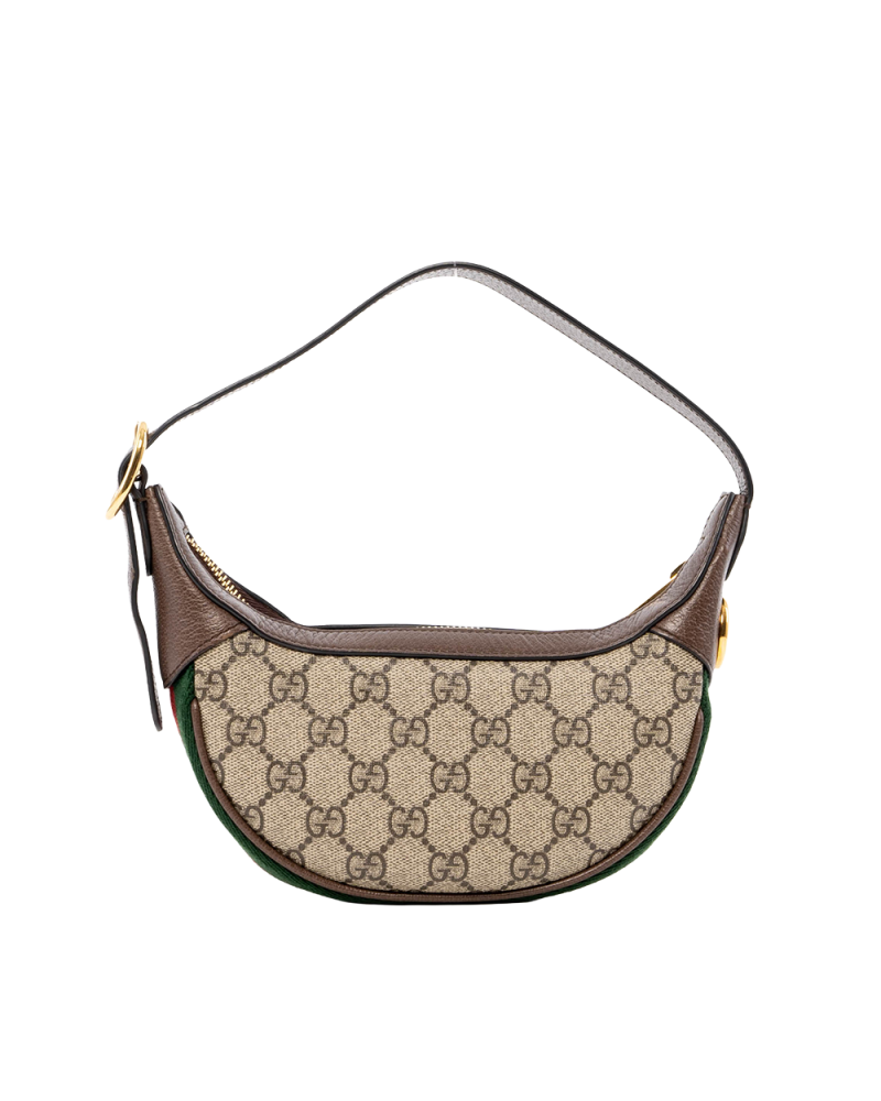 GUCCI OPHIDIA MINI BAG MINI BROWN GG MONOGRAM CANVAS GHW 658551 493075 00894