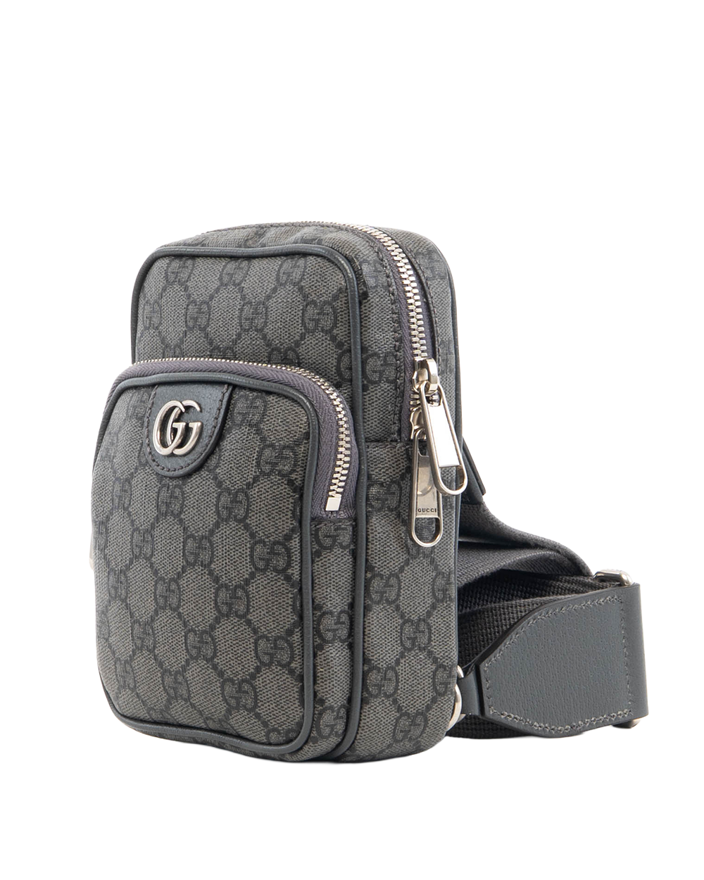 GUCCI OPHIDIA PHONE MINI GREY GG SUPREME MONOGRAM CANVAS SHW 5282