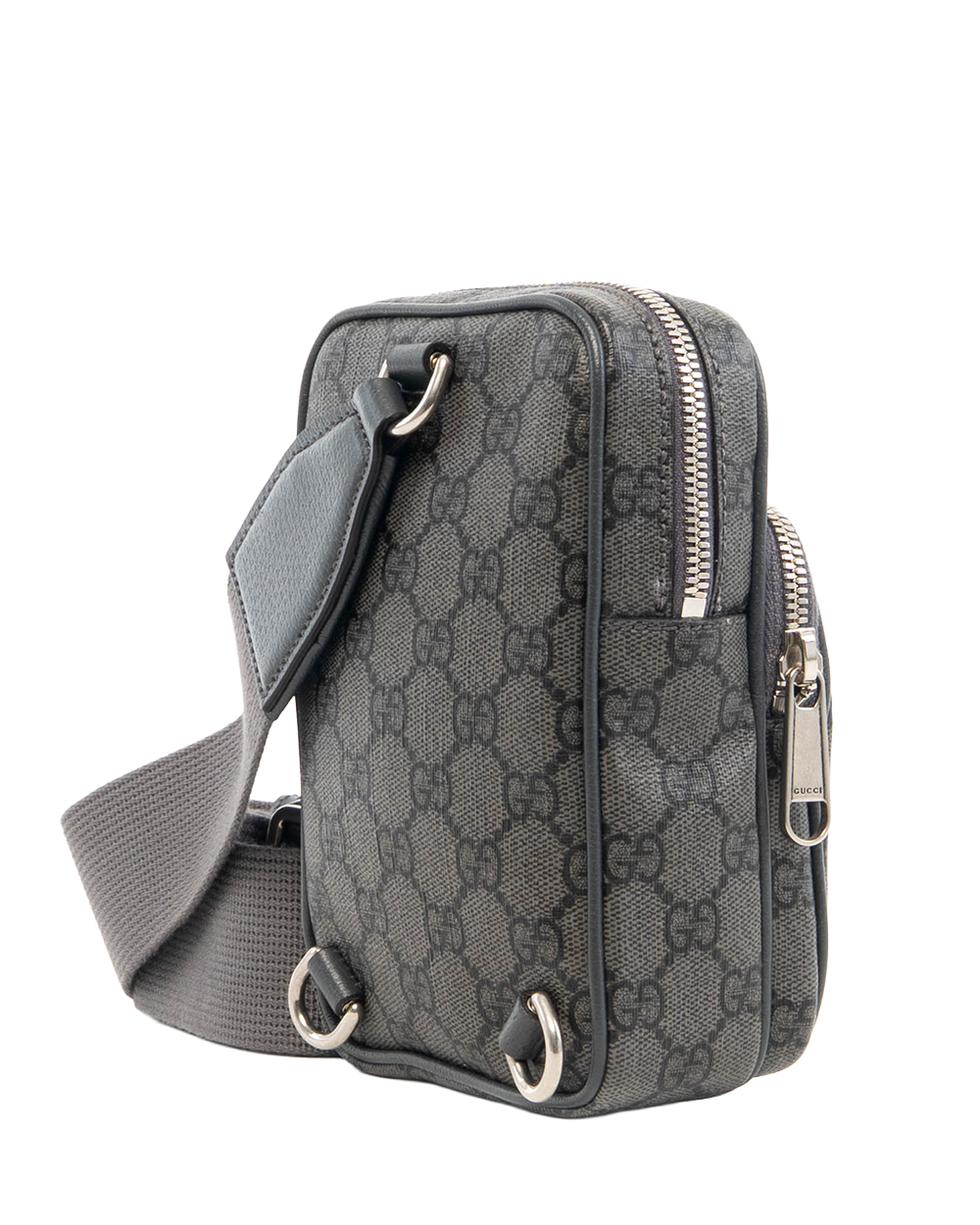 GUCCI OPHIDIA PHONE MINI GREY GG SUPREME MONOGRAM CANVAS SHW 5283