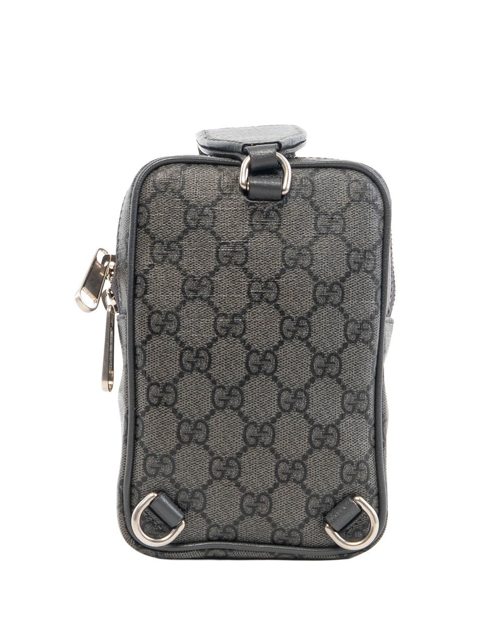 GUCCI OPHIDIA PHONE MINI GREY GG SUPREME MONOGRAM CANVAS SHW 5284
