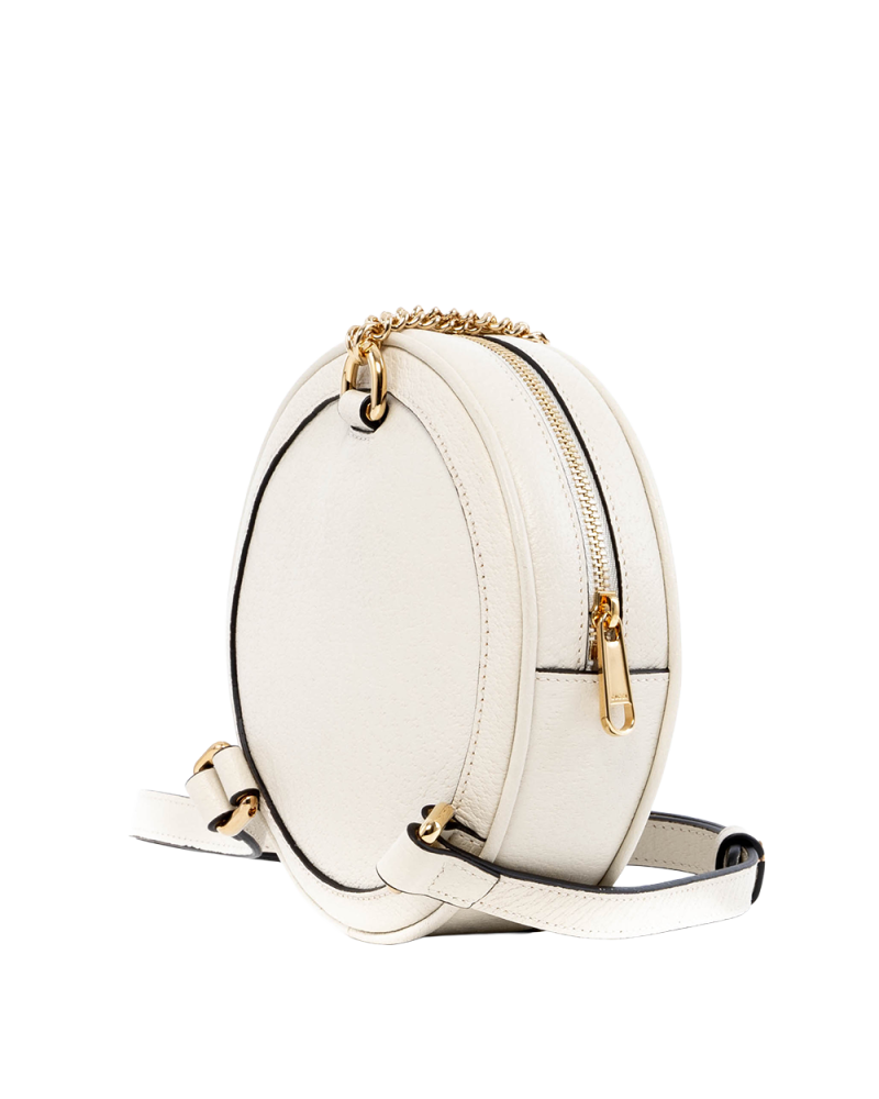 GUCCI OPHIDIA ROUND MINI WHITE CALF GHW 598661 584046 03574