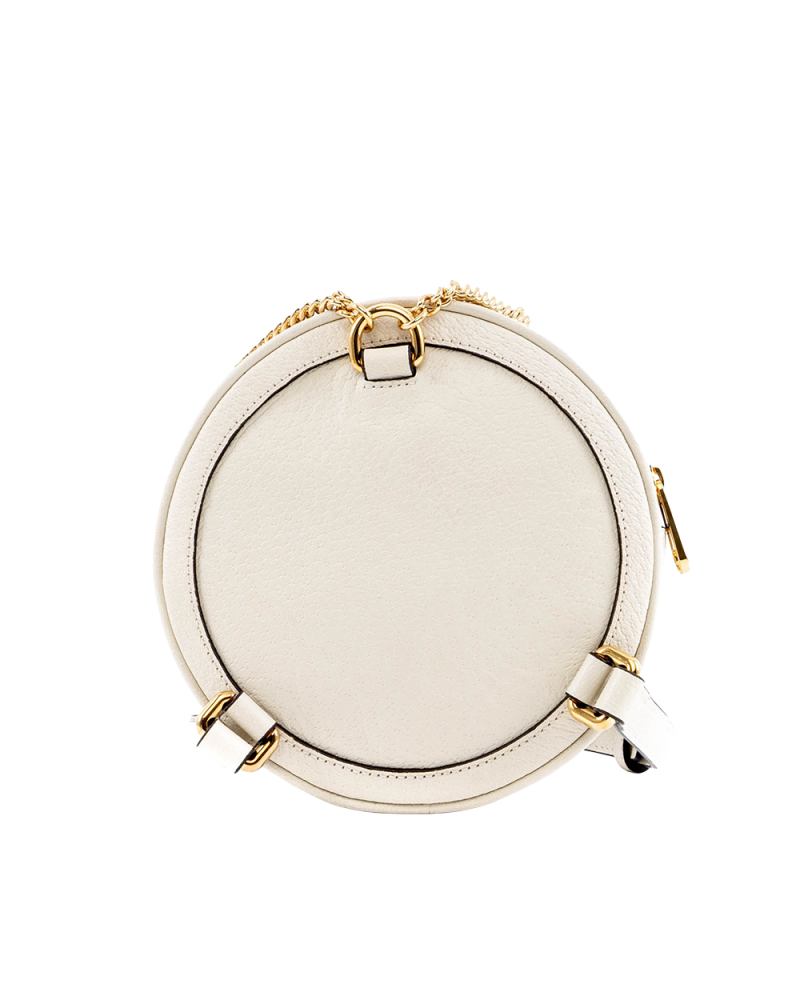 GUCCI OPHIDIA ROUND MINI WHITE CALF GHW 598661 584046 03575