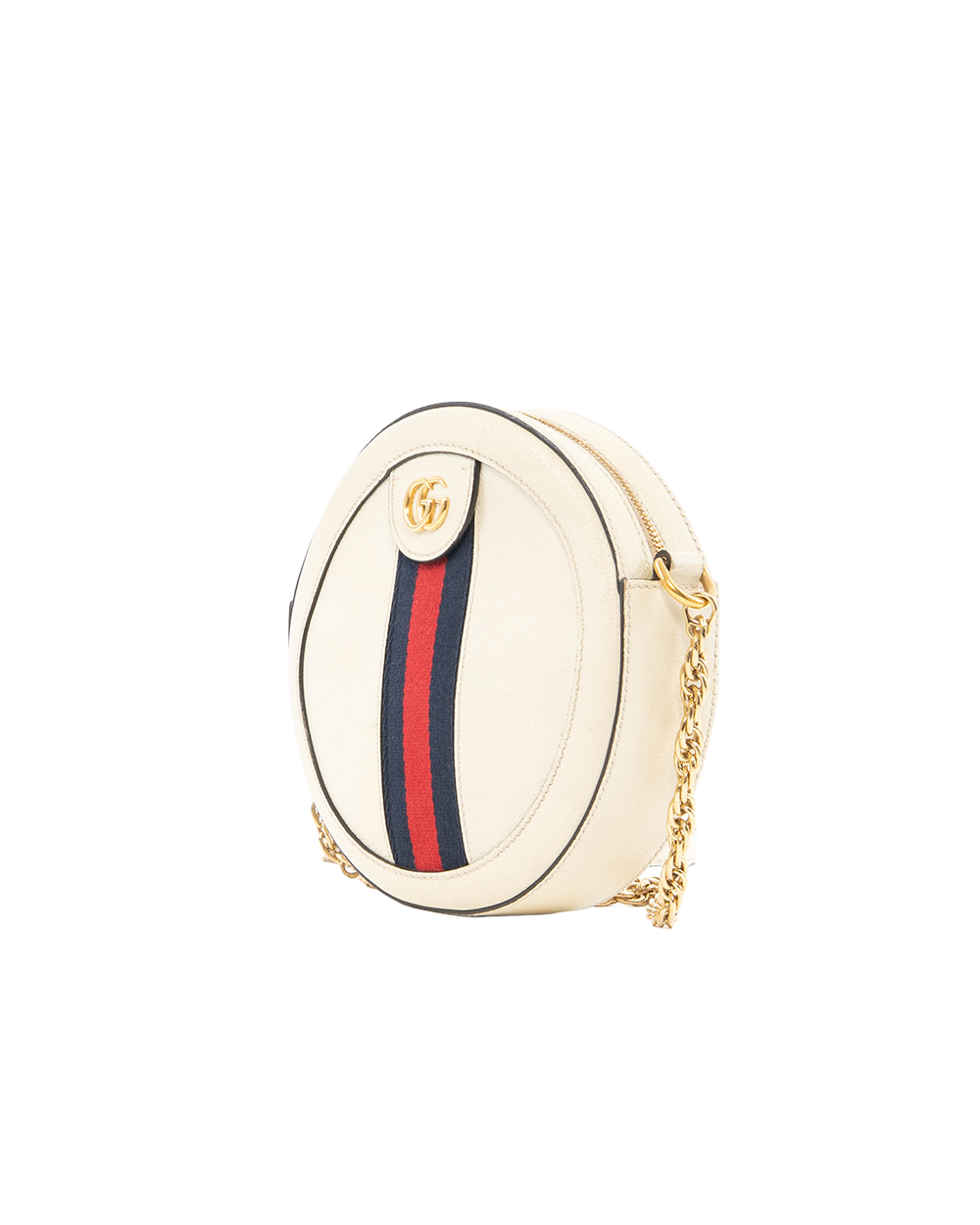 GUCCI OPHIDIA ROUND WHITE RED BLUE CALF GHW 550618 213317 0211