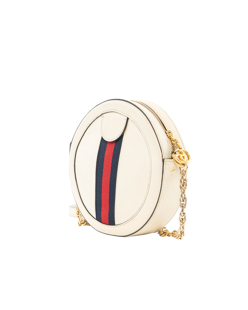 GUCCI OPHIDIA ROUND WHITE RED BLUE CALF GHW 550618 213317 0212