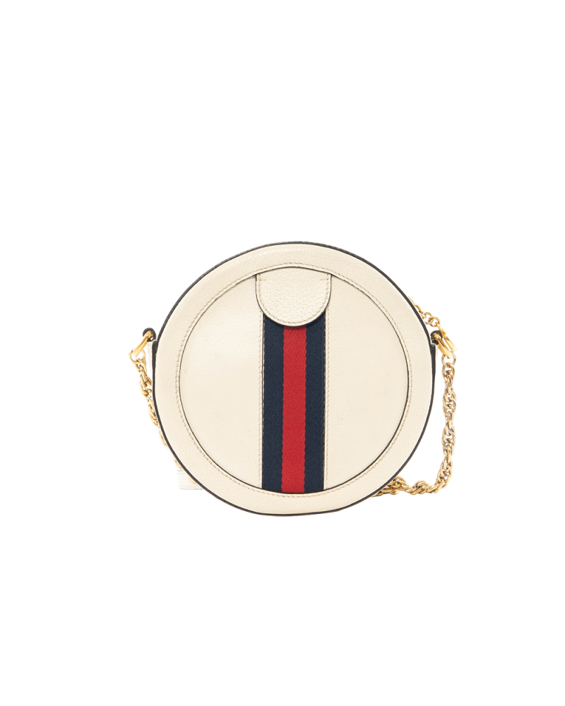 GUCCI OPHIDIA ROUND WHITE RED BLUE CALF GHW 550618 213317 0213