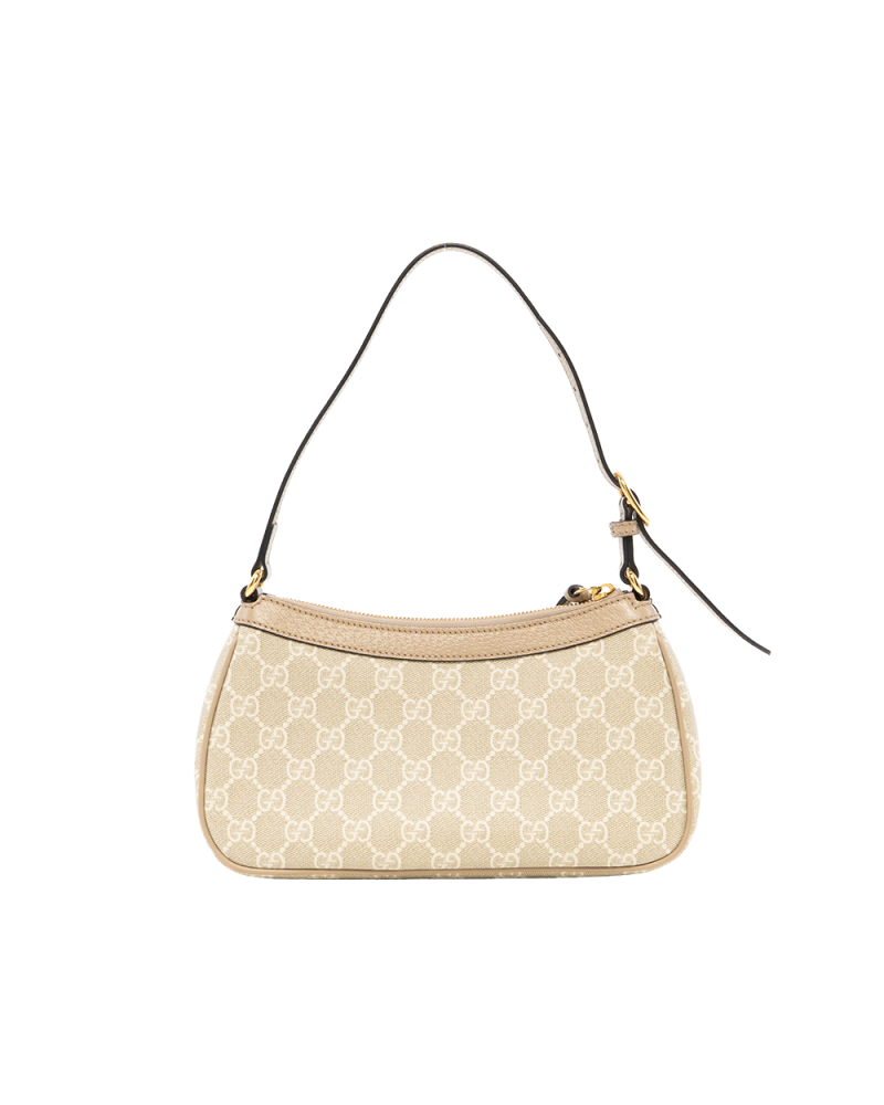 GUCCI OPHIDIA SHOULDER BAG BEIGE GG MONOGRAM CANVAS GHW 735145 520981 8011