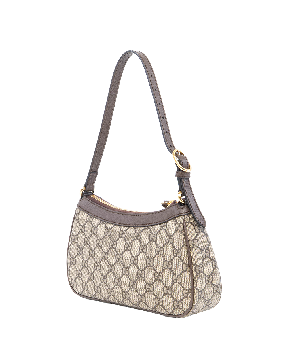 GUCCI OPHIDIA SHOULDER BAG BROWN SMALL GG MONOGRAM CANVAS GHW 735145 520981 2381