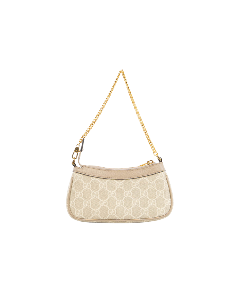 GUCCI OPHIDIA SHOULDER BAG MINI BEIGE GG MONOGRAM CANVAS GHW 764960 493075 5502