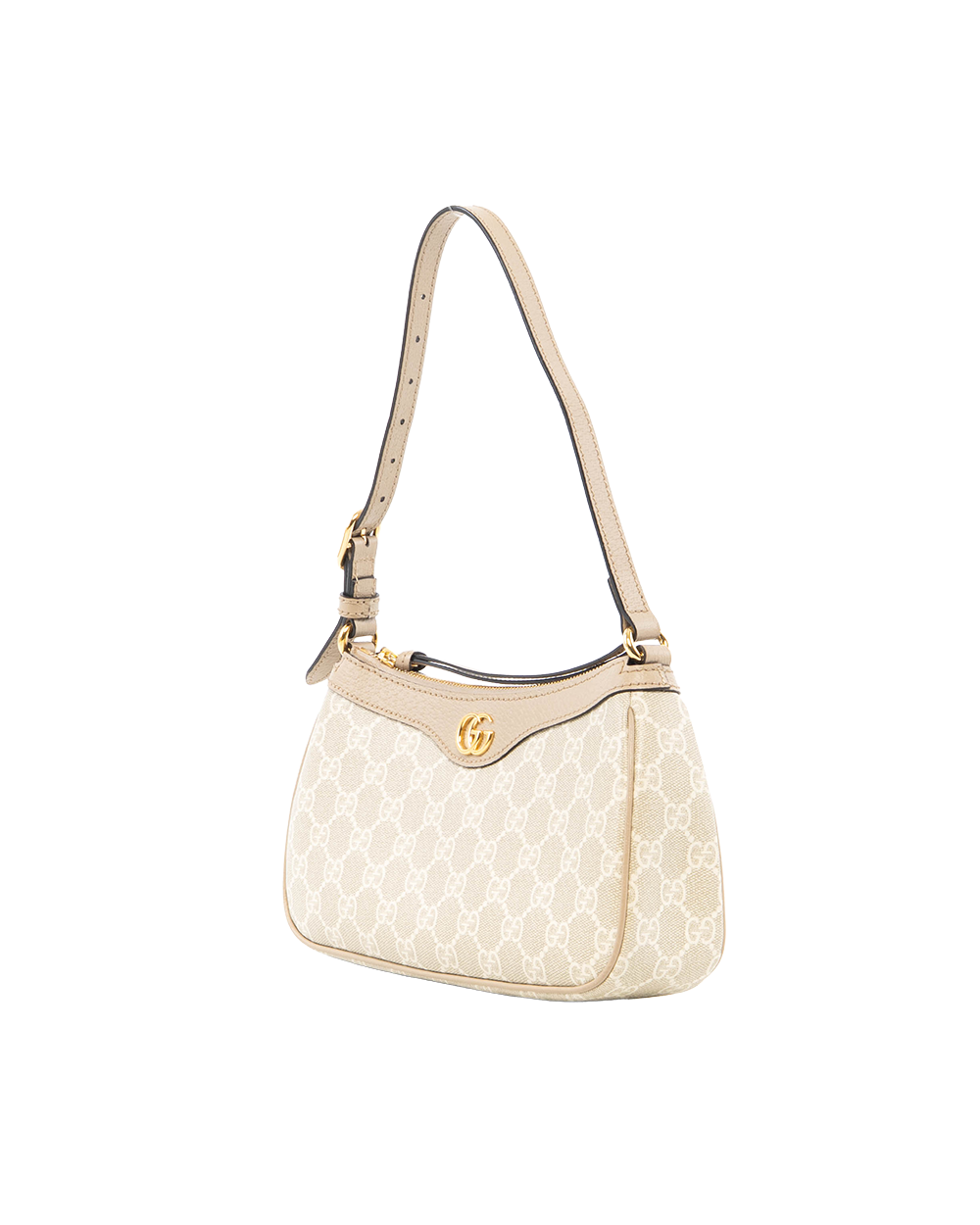 GUCCI OPHIDIA SHOULDER BAG SMALL BEIGE GG MONOGRAM CANVAS GHW 735145 498879 0316