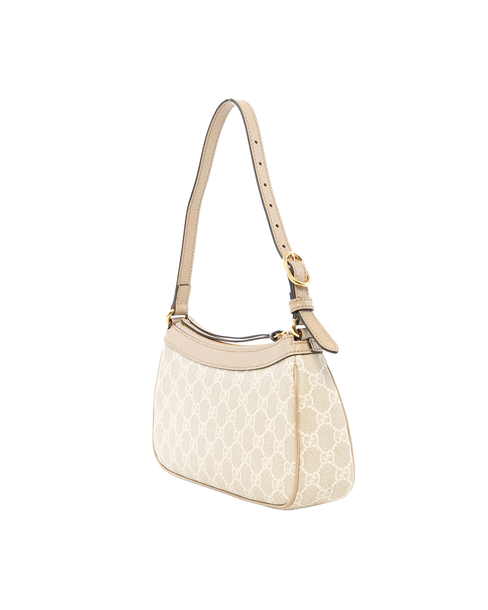 GUCCI OPHIDIA SHOULDER BAG SMALL BEIGE GG MONOGRAM CANVAS GHW 735145 498879 0317