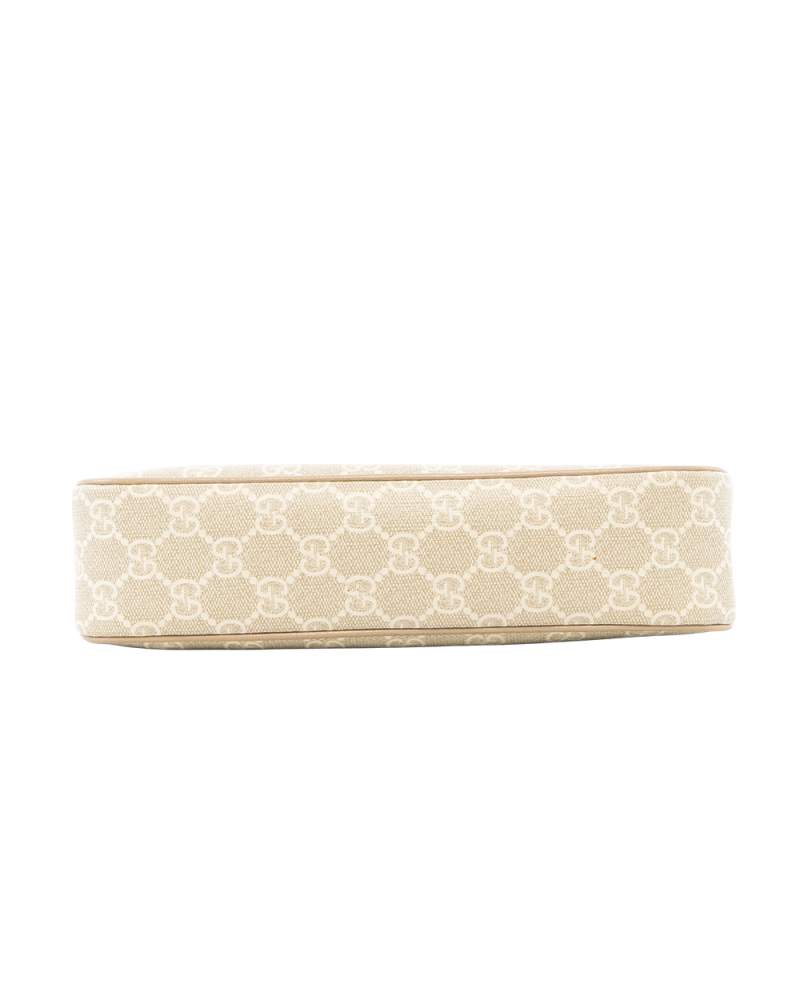 GUCCI OPHIDIA SHOULDER BAG SMALL BEIGE GG MONOGRAM CANVAS GHW 735145 498879 0324