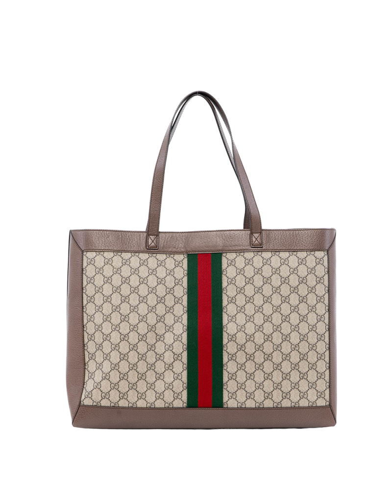 GUCCI OPHIDIA TOTE MEDIUM BEIGE BROWN GG MONOGRAM CANVAS 547947 001998 03031