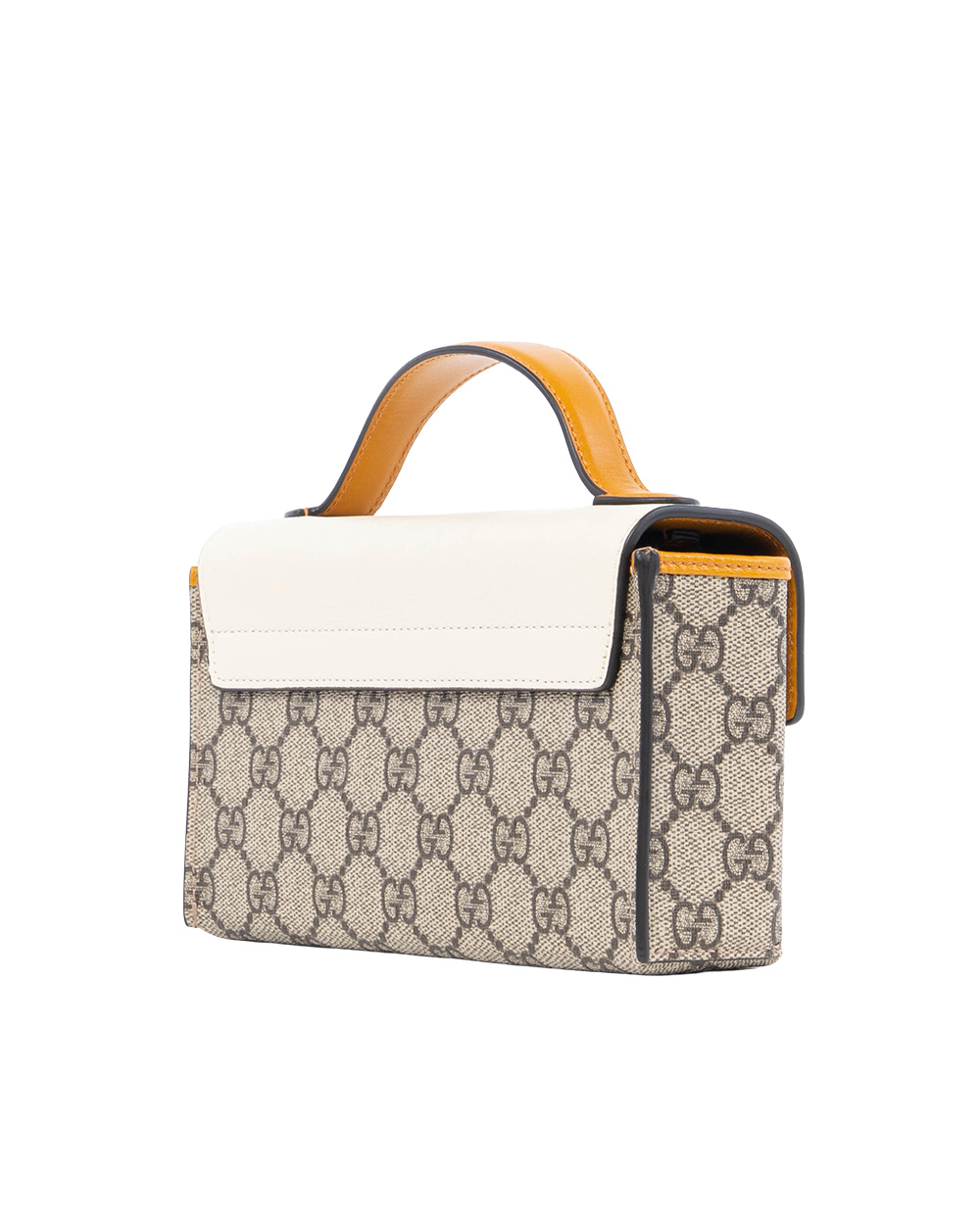 GUCCI PADLOCK SMALL WHITE GG MONOGRAM CANVAS GHW 01555
