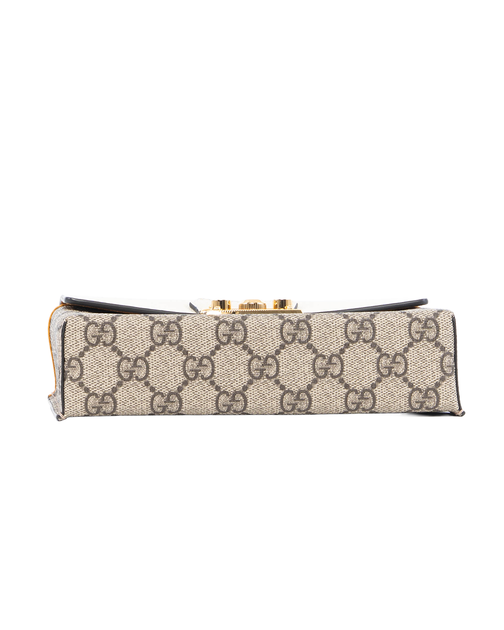 GUCCI PADLOCK SMALL WHITE GG MONOGRAM CANVAS GHW 01557