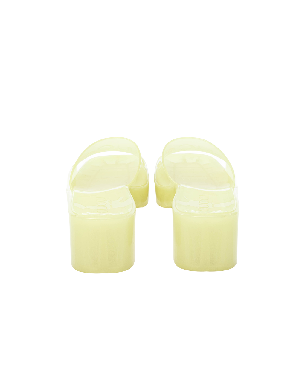 GUCCI RUBBER SANDAL 35 LIGHT GREEN RUBBER THICK 5172