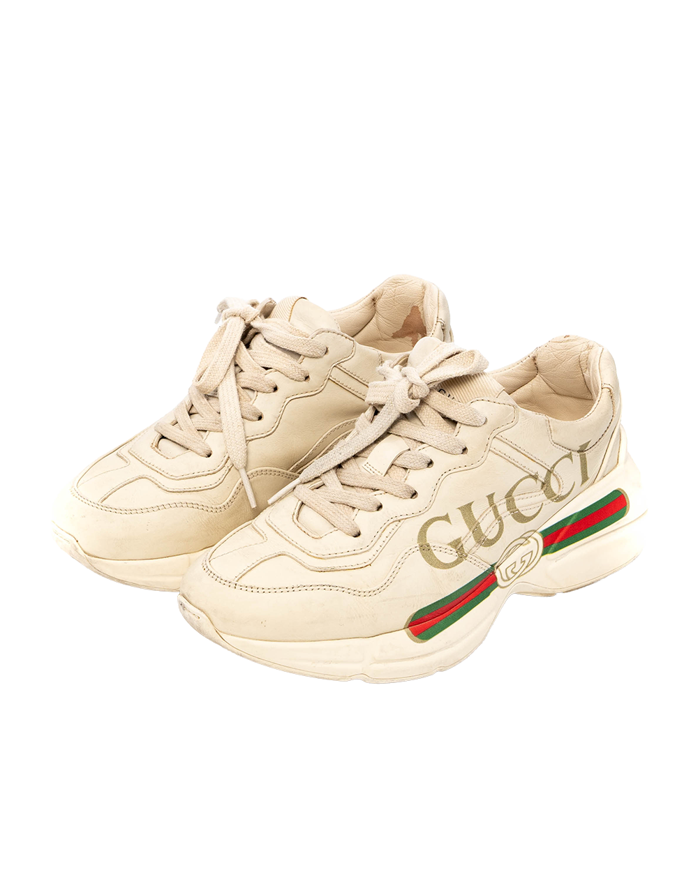 GUCCI RYTHON 35.5 WHITE LEATHER 03852