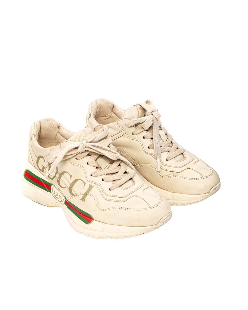 GUCCI RYTHON 35.5 WHITE LEATHER 03853
