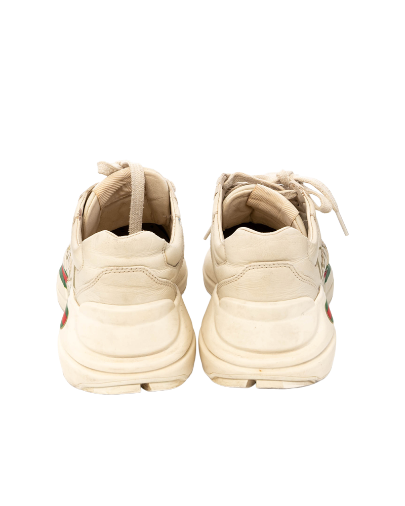 GUCCI RYTHON 35.5 WHITE LEATHER 03854