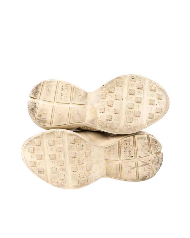 GUCCI RYTHON 35.5 WHITE LEATHER 03857