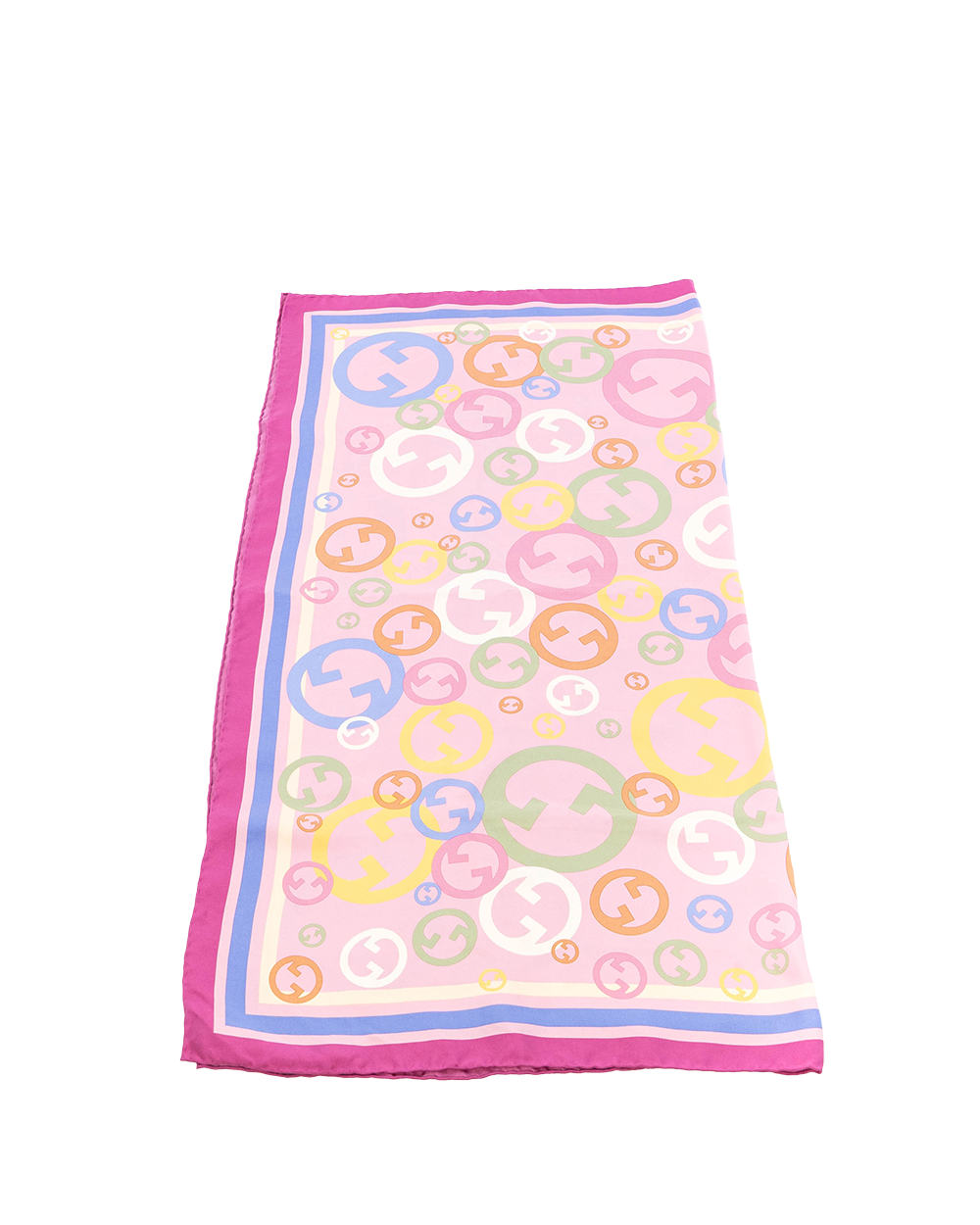 GUCCI SCARF GG PINK SILK 01754