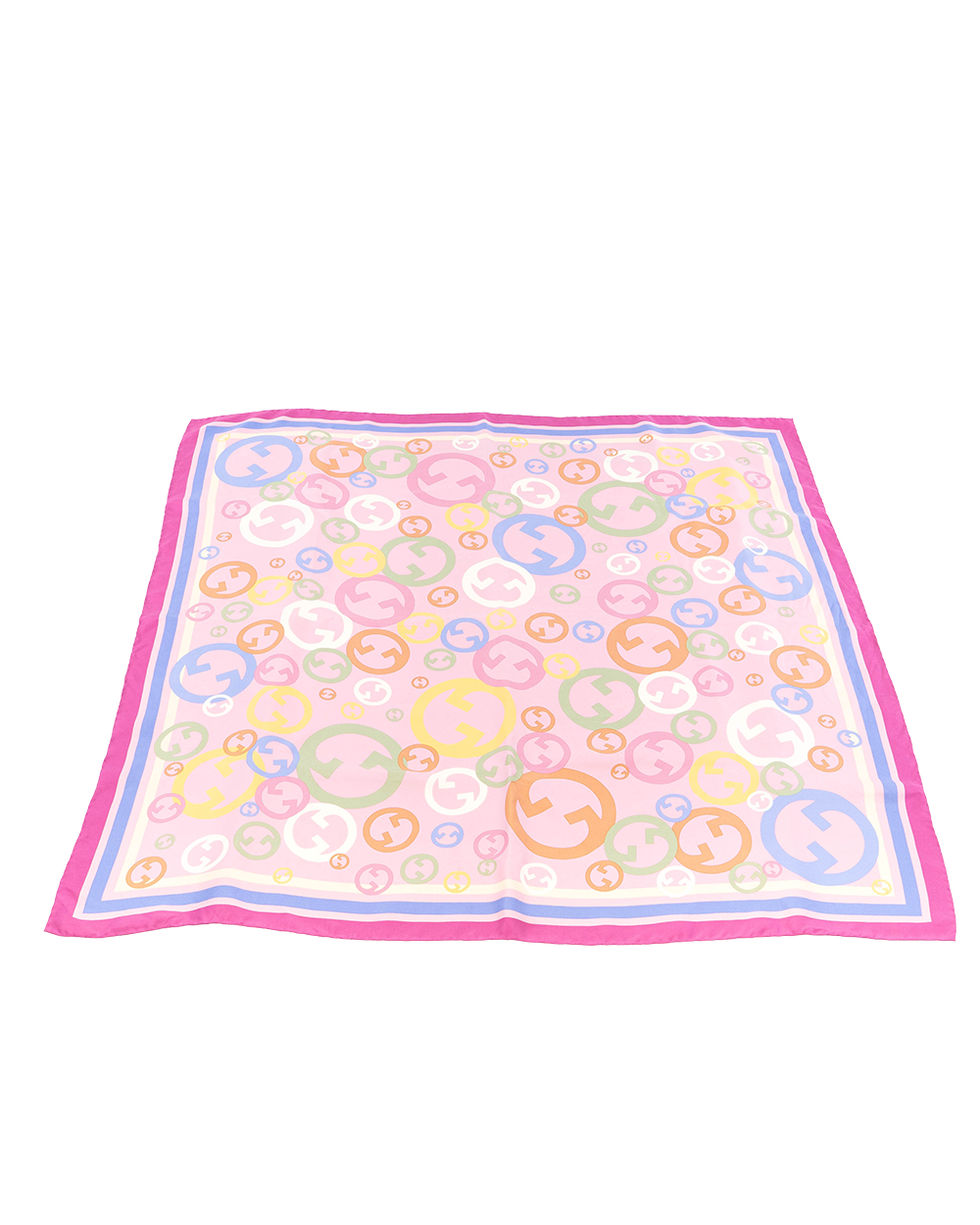 GUCCI SCARF GG PINK SILK 01755