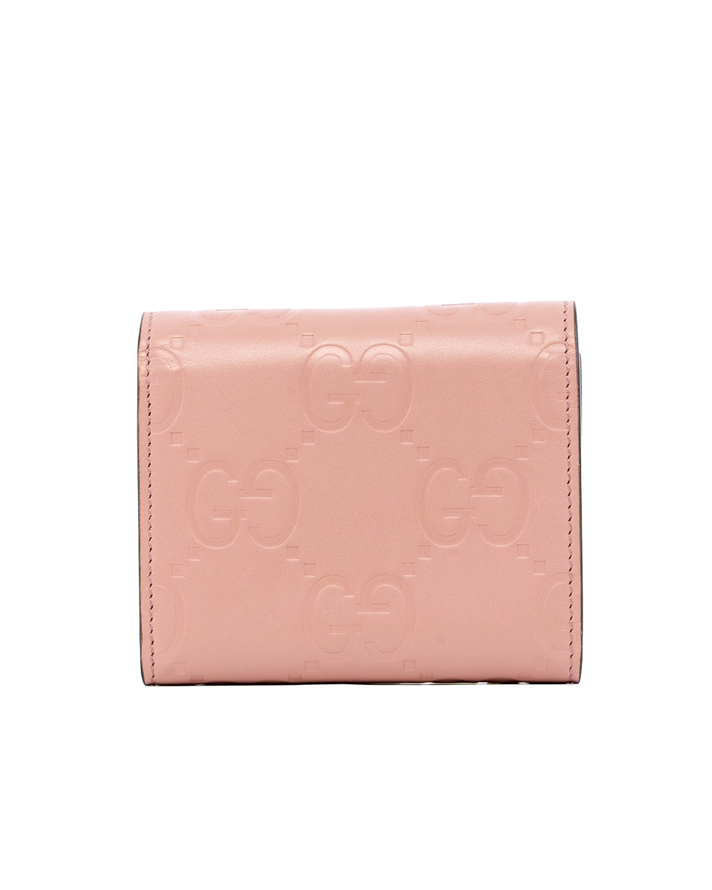 GUCCI TRI FOLD WALLET SHORT PINK CALF GHW 772793 2067 03771