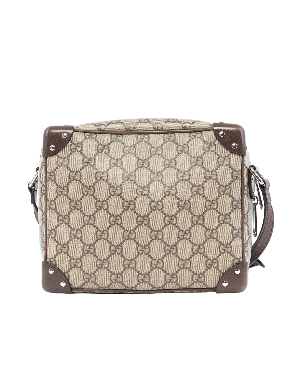 GUCCI TRUNK SHOULDER BAG BROWN GG SUPREME MONOGRAM CANVAS SHW 626363 520981 0340