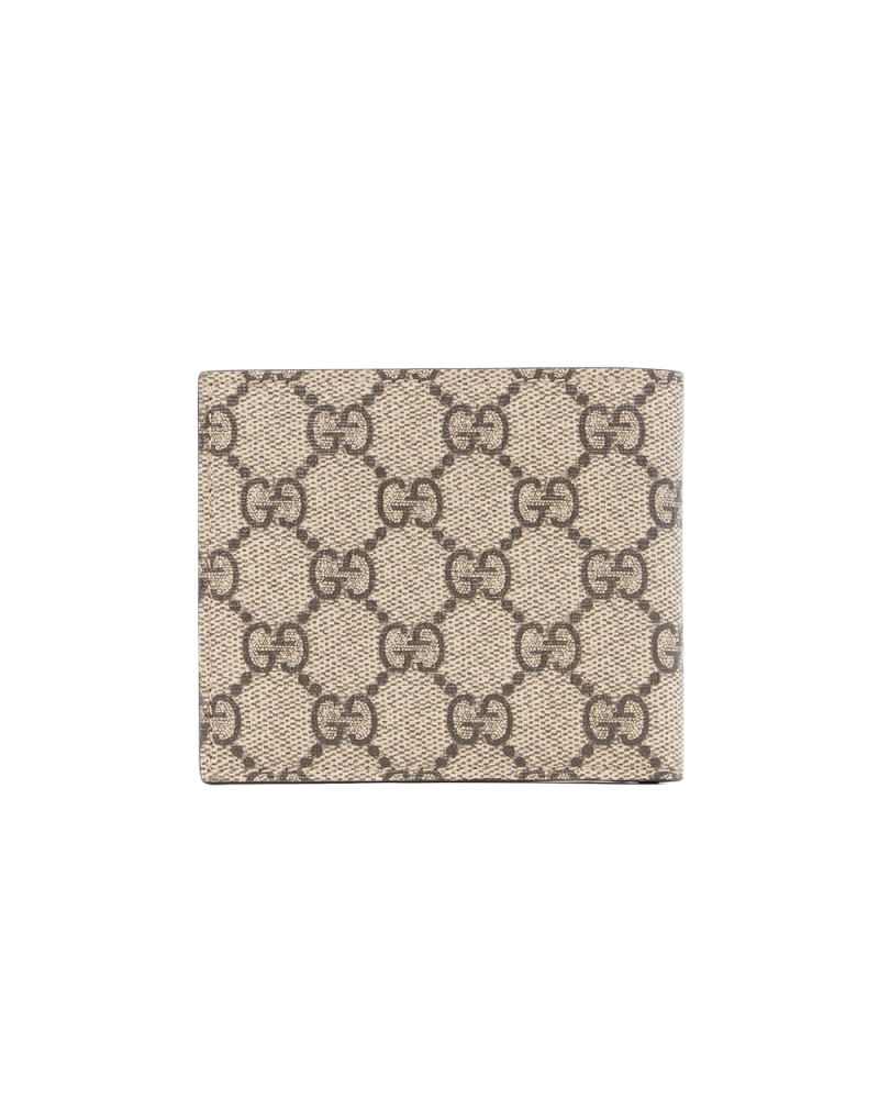 GUCCI WALLET 8 CARDS SHORT BROWN TIGER HEAD GG SUPREME MONOGRAM CANVAS GHW 473954 2091 0530