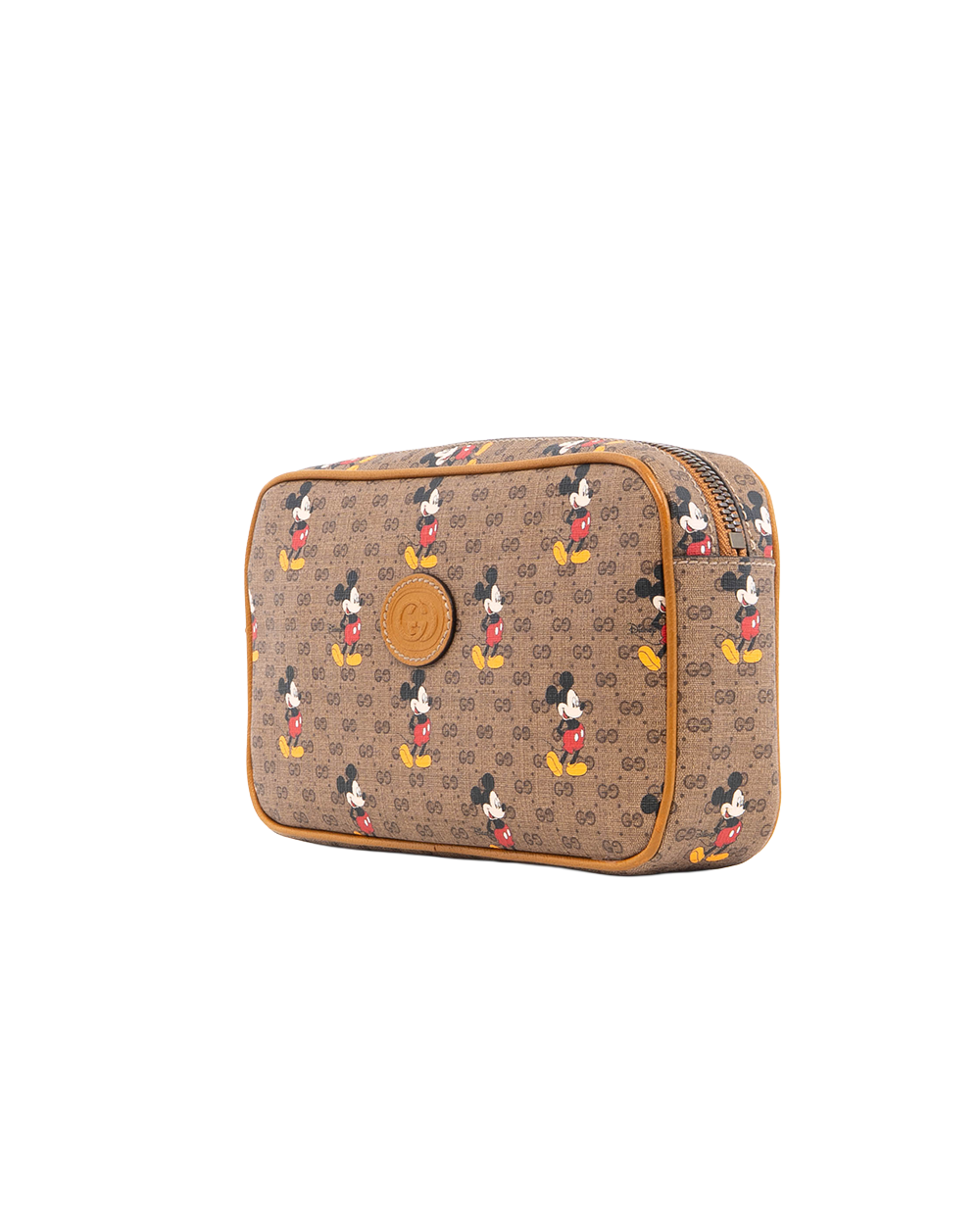 GUCCI X DISNEY MICKEY BELT BAG 85 BROWN GG SUPREME MONOGRAM CANVAS GHW 602695 527066 5464