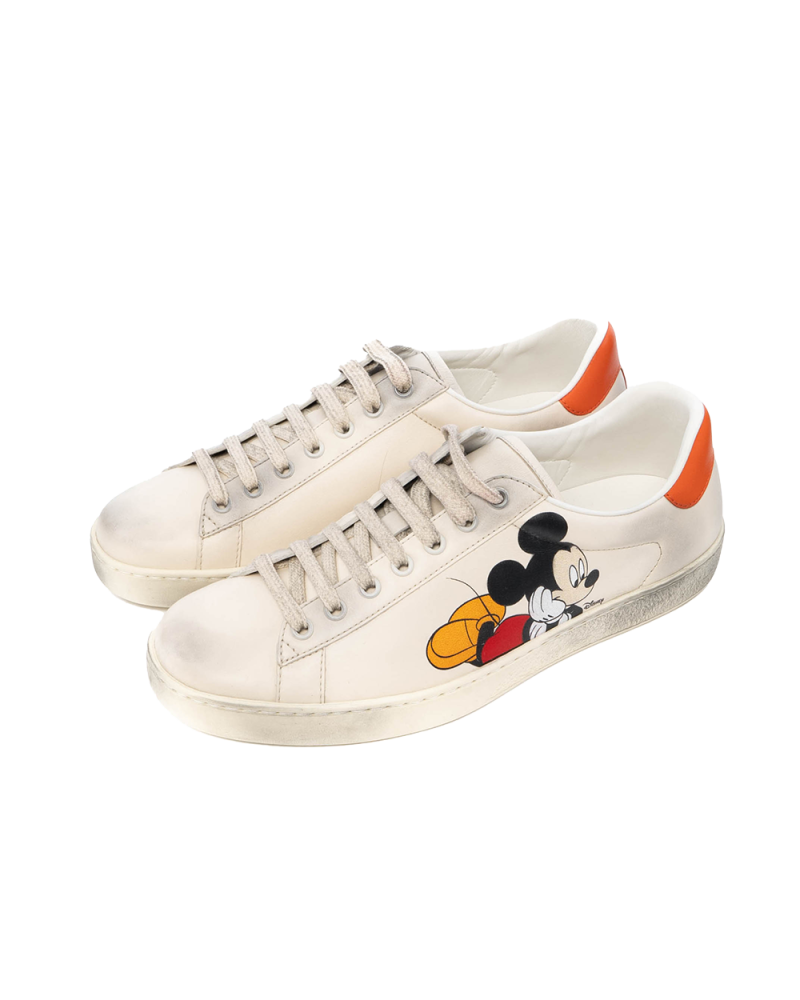 GUCCI X DISNEY MICKEY SNEAKER 7 WHITE CALF SHW 603697 03K 01469