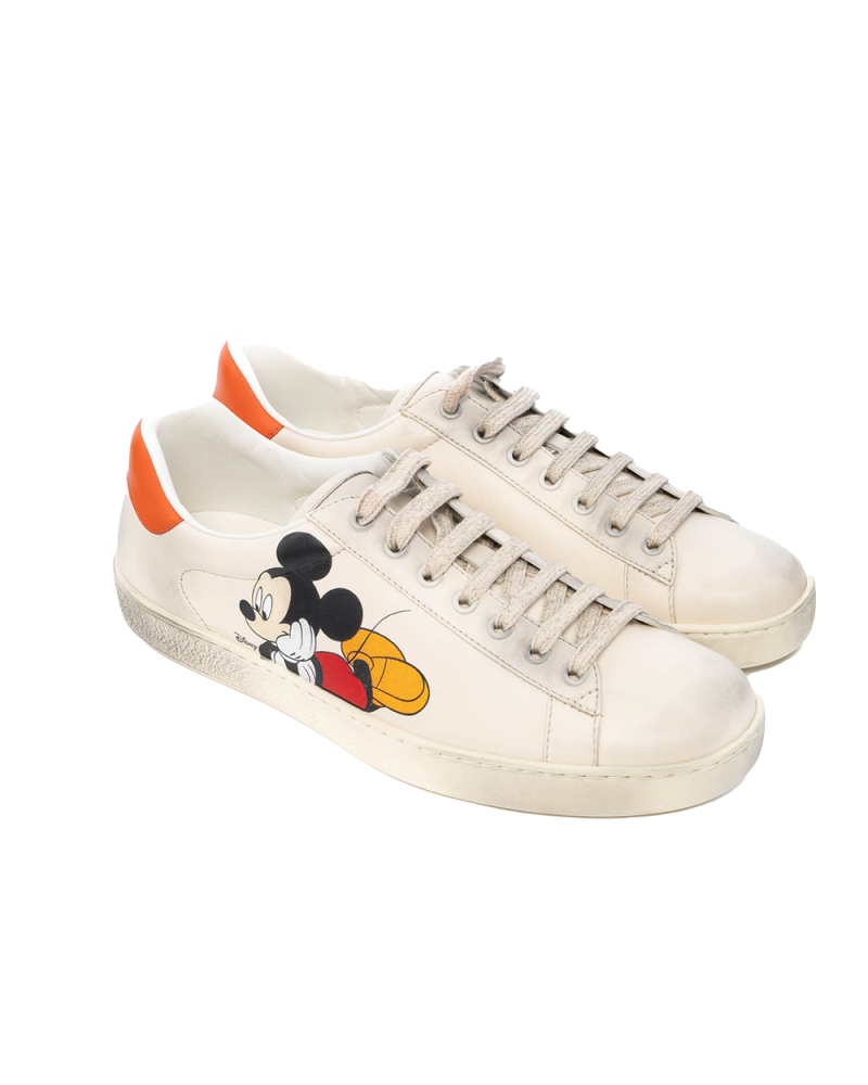 GUCCI X DISNEY MICKEY SNEAKER 7 WHITE CALF SHW 603697 03K 01470