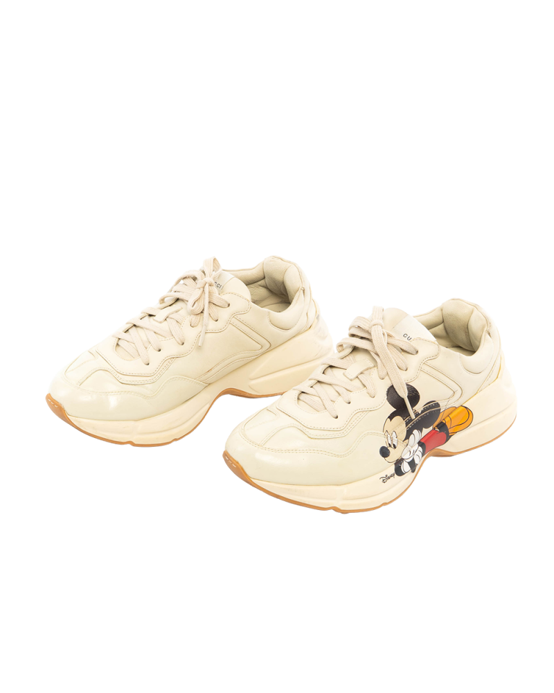 GUCCI X DISNEY MICKEY SNEAKER 9 WHITE CALF 0484