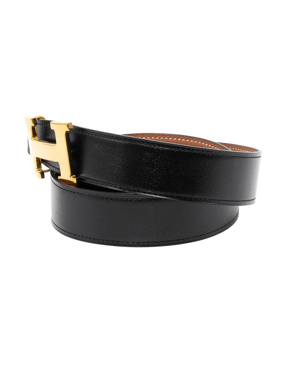 HERMES BELT 32 MM 80 BROWN BLACK GHW Y PM 350 2173