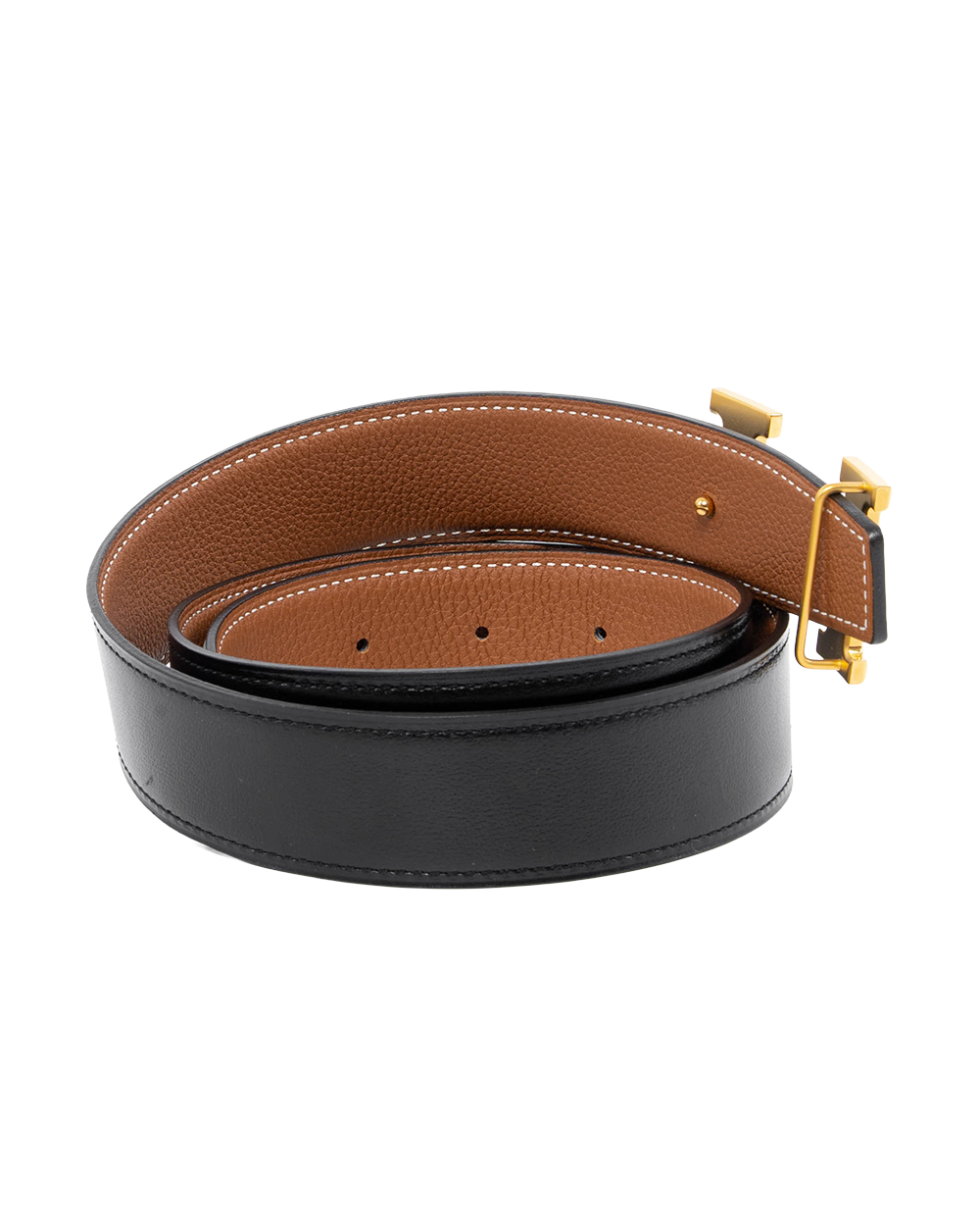 HERMES BELT 32 MM 80 BROWN BLACK GHW Y PM 350 2174