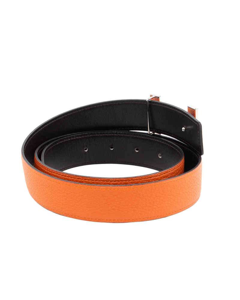 HERMES BELT 32 MM 95 ORANGE NOIR SHW 5502