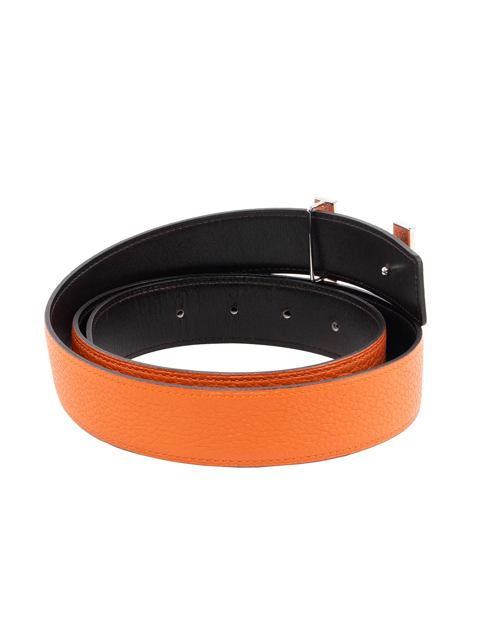 HERMES BELT 32 MM 95 ORANGE NOIR SHW 5502