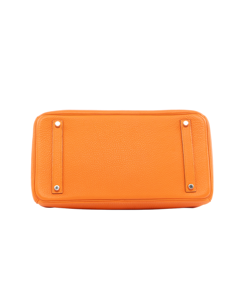HERMES BIRKIN 35 ORANGE TOGO SHW STAMP N 6937