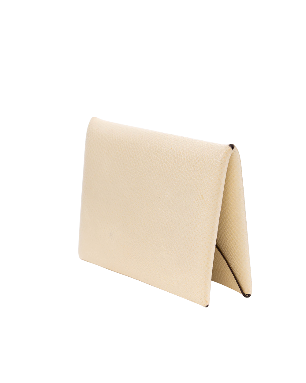 HERMES CALVI CARD HOLDER SHORT BEIGE SHW Z MA 009 OT10 2162