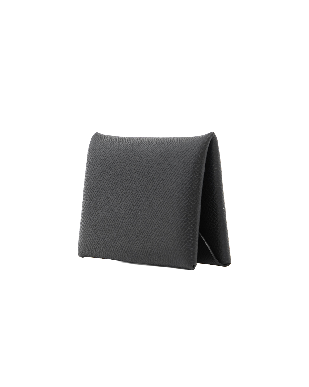 HERMES CALVI CARD HOLDERD SHORT BLACK EPSOM SHW 0197