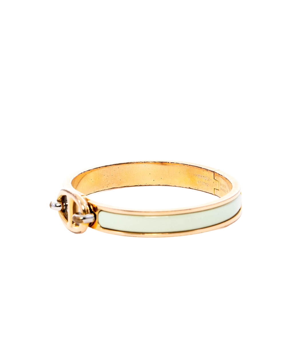 HERMES CLIC CHAINE WHITE GHW FI 02 62 03823
