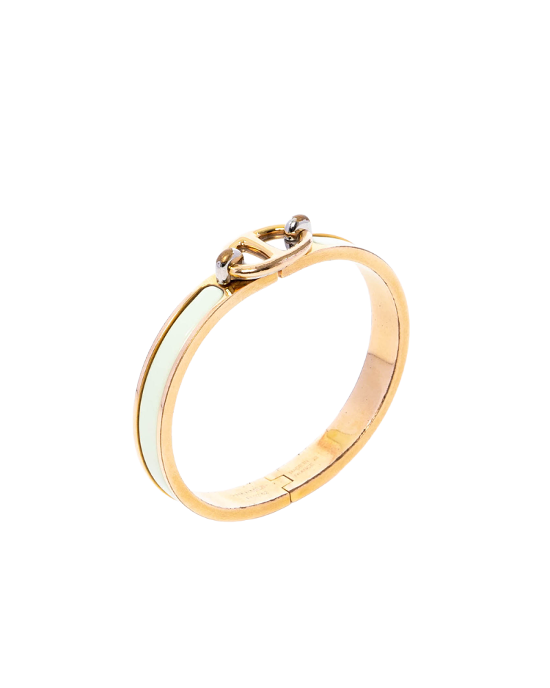 HERMES CLIC CHAINE WHITE GHW FI 02 62 03832